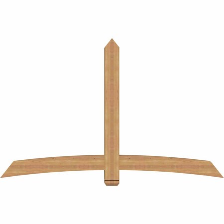Ekena Millwork Bellingham Timber Gable Bracket, Western Red Cedar, 84"W x 53"H x 5 1/2"D x 5 1/2"F, 15/12 Pitch GBW084X53X0606BEL00SWR